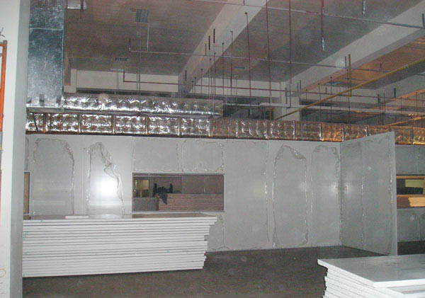 Dust-free workshop in construction